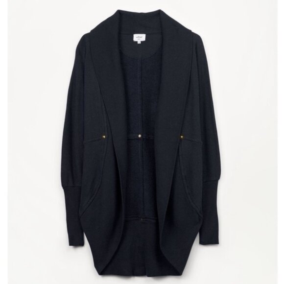 Aritzia Wilfred Diderot Sweater Open-Front Cocoon Cardigan in Black MSRP: $98 - Picture 1 of 5